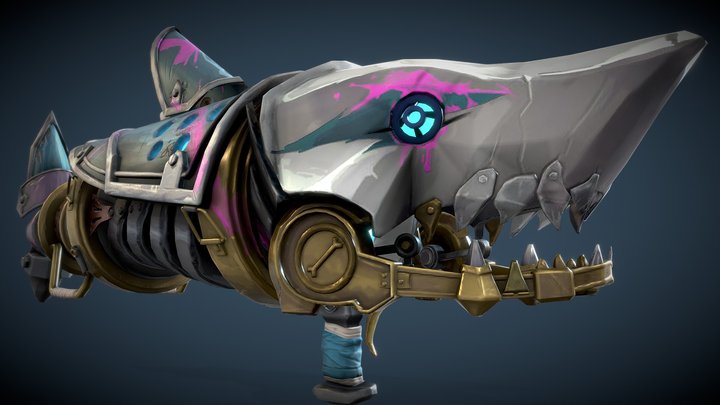 Arcane Jinx Fishbone Cannon 3D Model