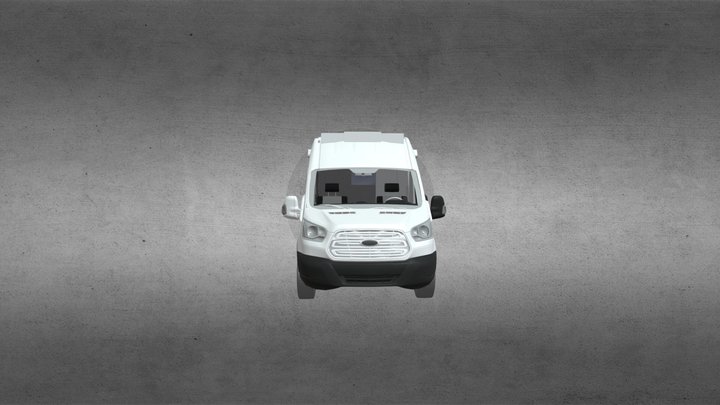 Ford Transit With Light Bar 3D Model