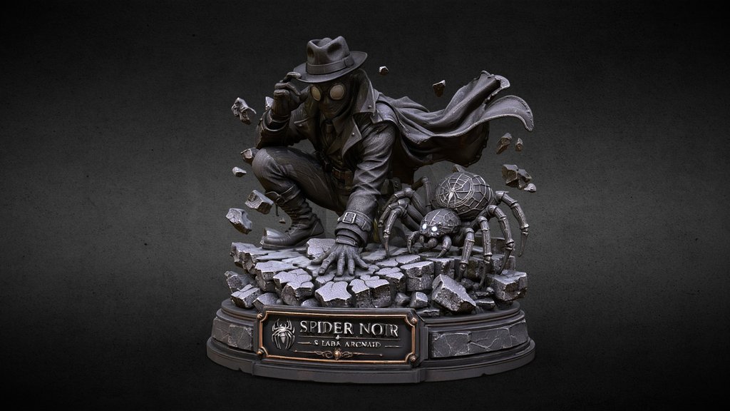 Spider Noir & Arcane Mechanical Spider Statue