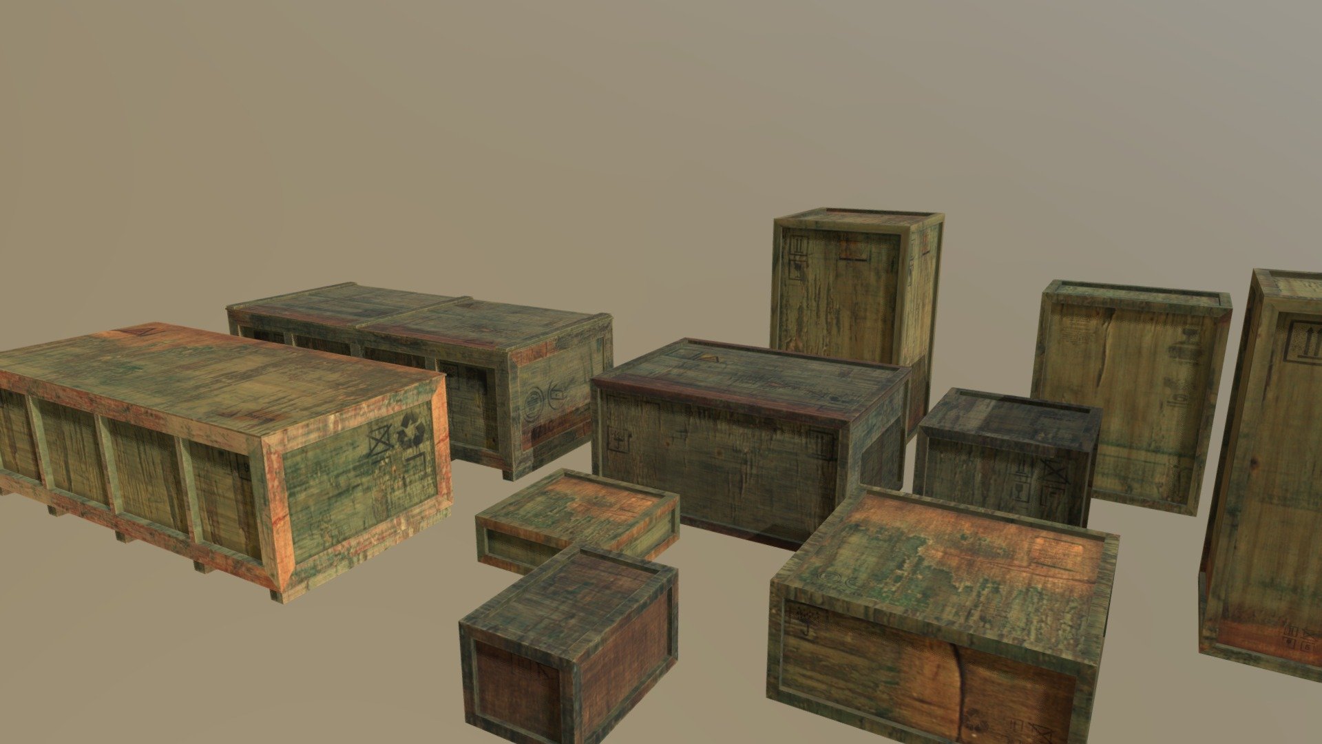 Cargo crates old wood