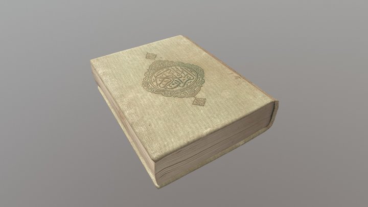 Old Book Quran 3D Model