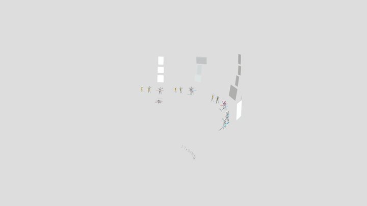 Position & Contact point オンライン社交ダンスセミナー 3D Model