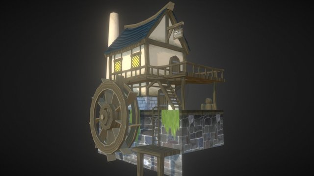 Village Project: Watermill 3D Model