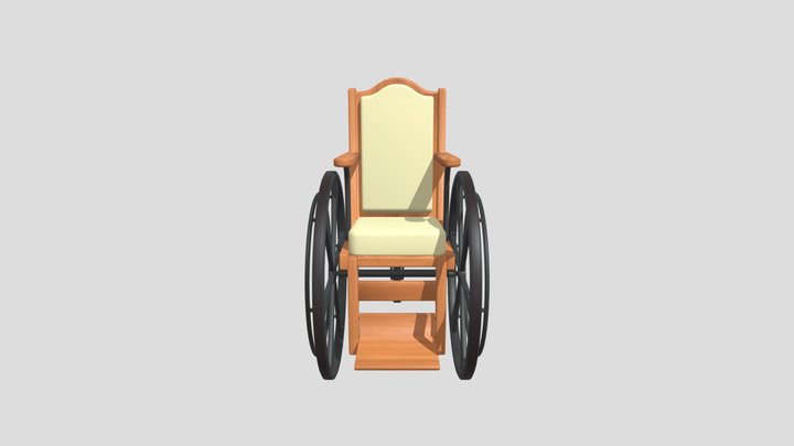 Antique-Style Wheelchair 1 3D Model