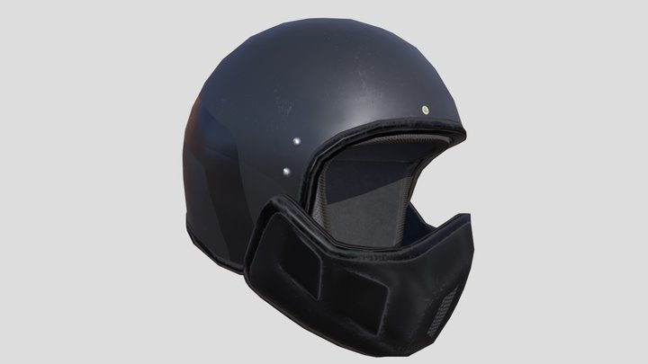 Helmetblack- Low poly wearable game Helmet 3D Model