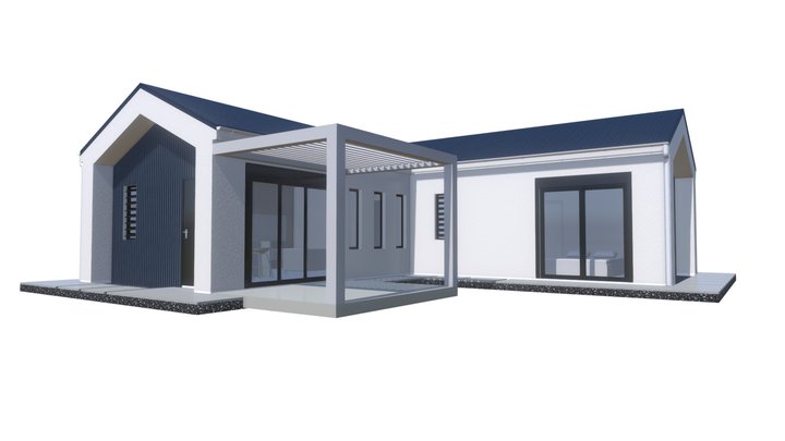 TRADI_Mur_o_bardage_co_pergola_b_menu_g -tole_bl 3D Model