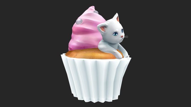 Cupcake Cat 3D Model
