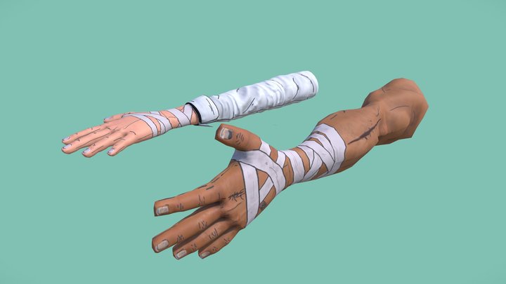 Stylized Hands 3D Model