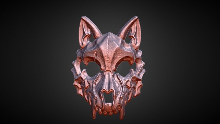 Wolf Mask Halloween 3D Model