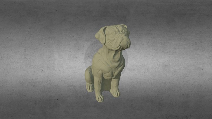 Boxer (Dog Sculpture) 3D Model