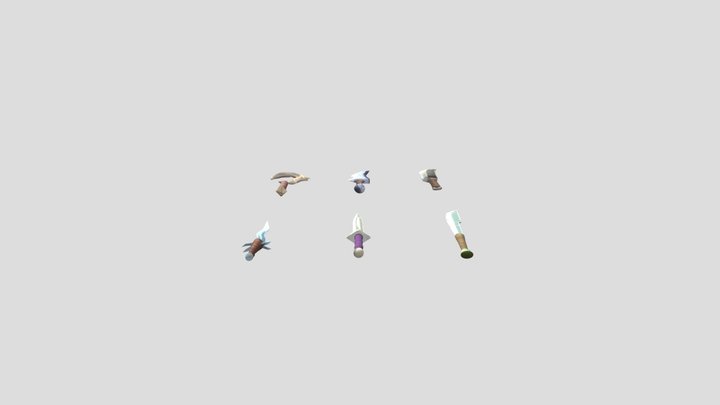 stylized weapons 3D Model