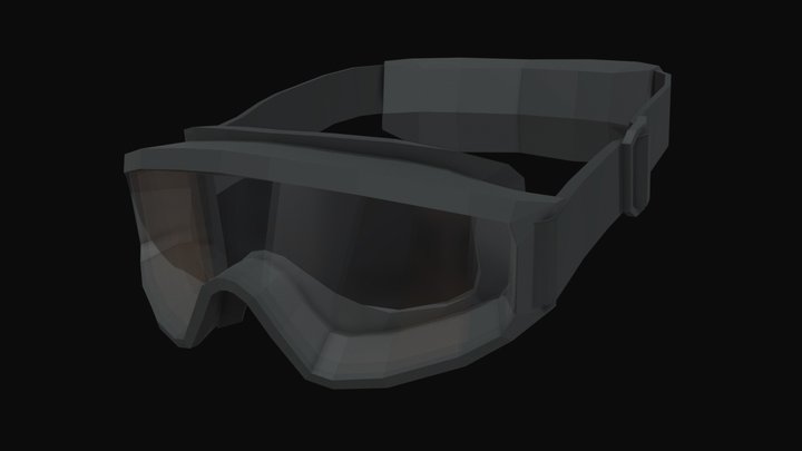 Tactical Goggles Low Poly 3D Model
