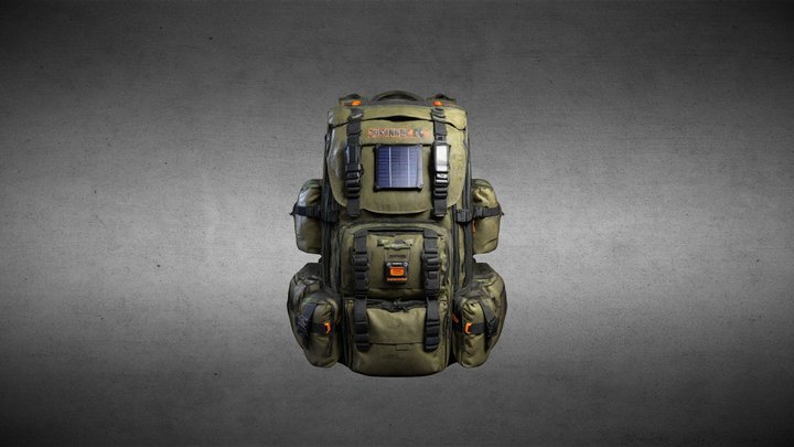A rugged survival backpack 3D Model