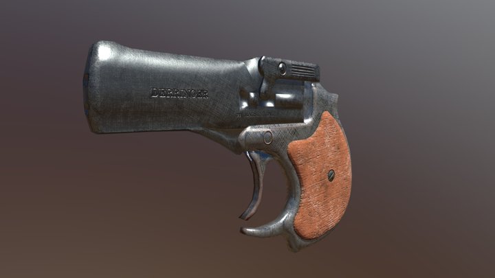 High Standard Derringer .22 Magnum 3D Model