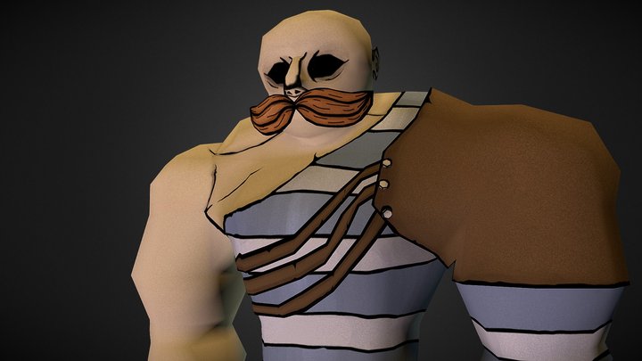 Retro Strongman 3D Model