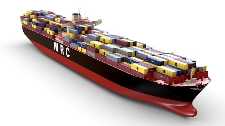 Container Ship 3D Model
