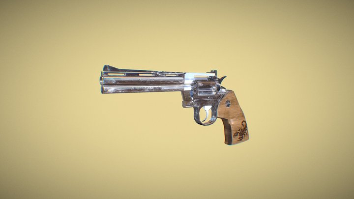 Colt Python .357 Magnum Revolver Scorpion 3D Model
