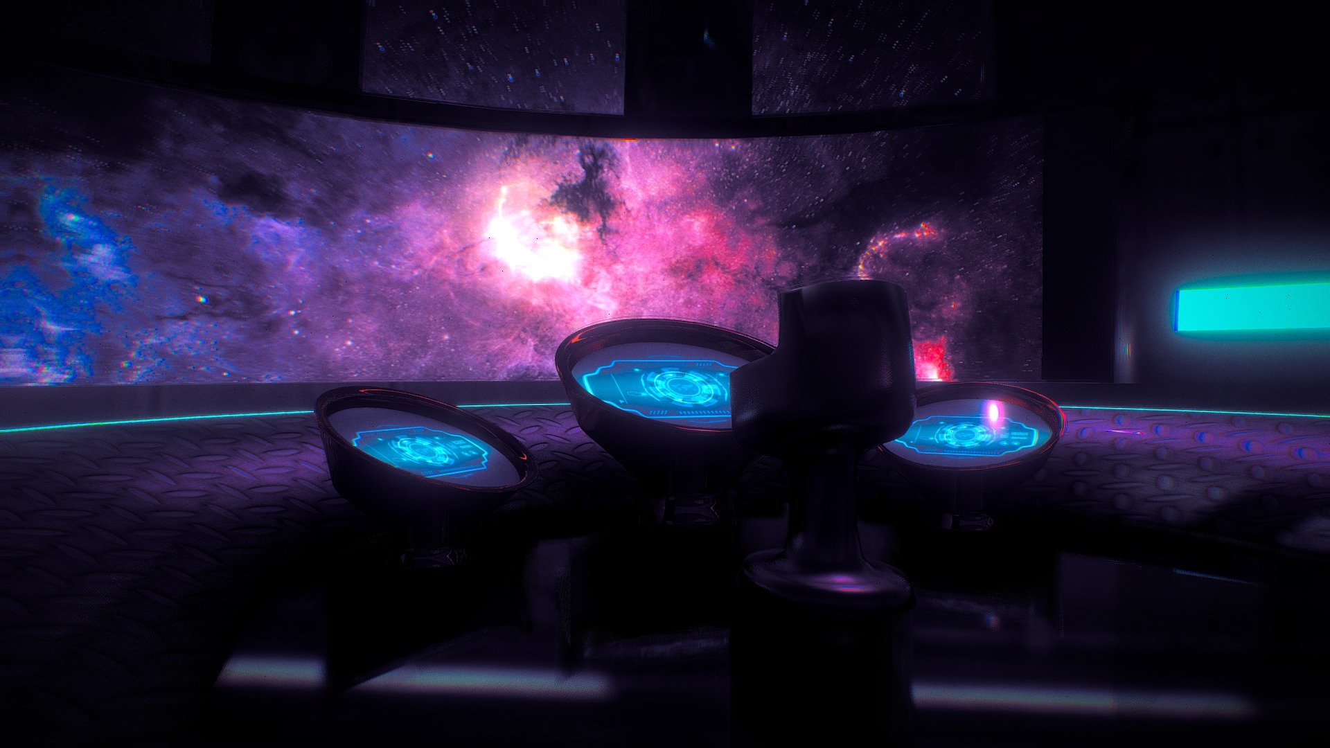 Sci-Fi Spaceship Bridge - Download Free 3D model by dylanheyes  (@dylanheyes) [aaa5259]