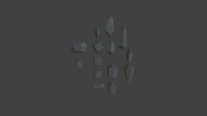 Crystal set 1 for Carochachacha 3D Model