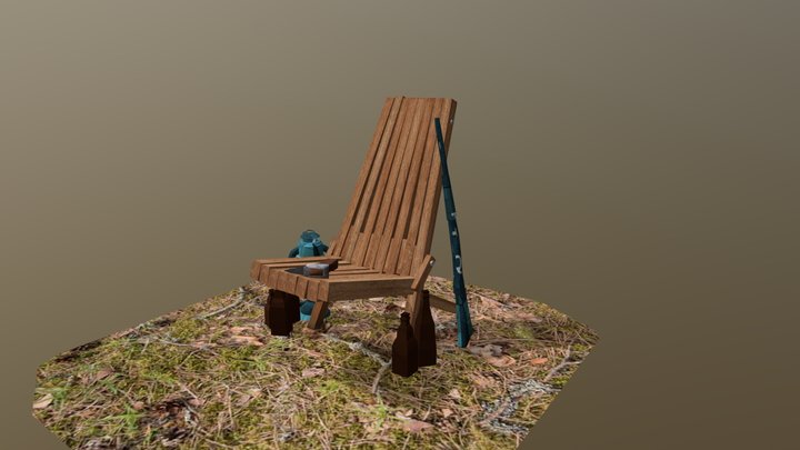 Forest Loner - Unwrap 2 More detailed props 3D Model