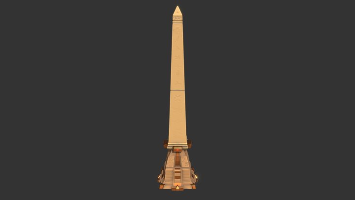 Stylized Egyptian Obelisk 3D Model