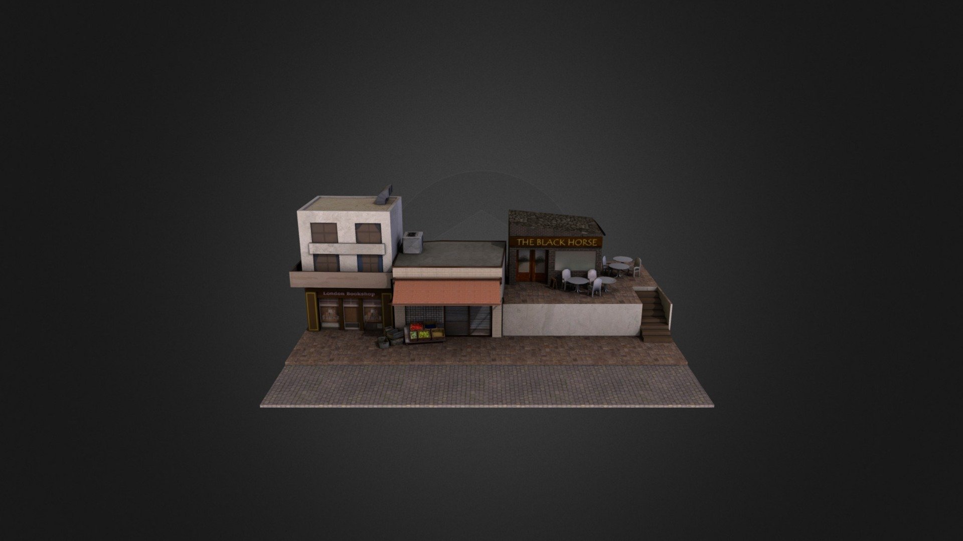 Cityscene - 3D model by brentverkouter [aaa71b2] - Sketchfab