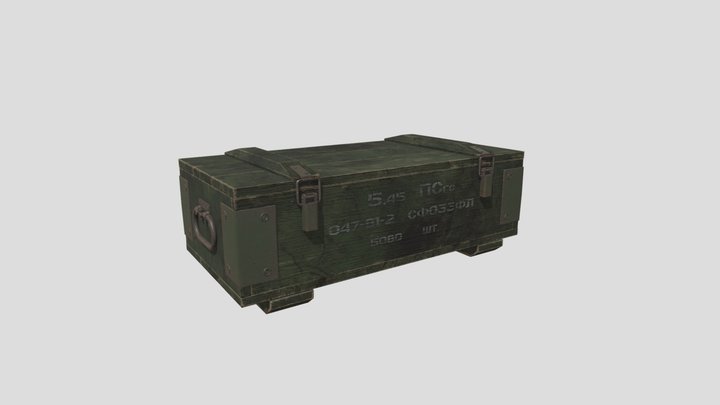 Millitary ammo box 3D Model