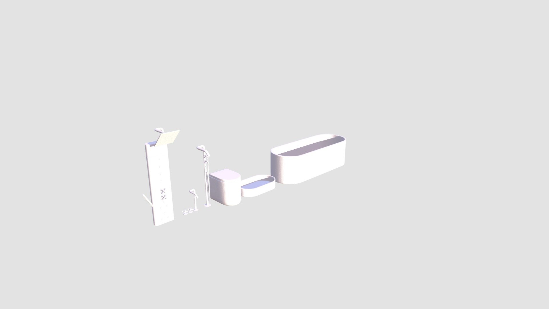 bathroom fixtures — Sketchfab embed 3D viewer