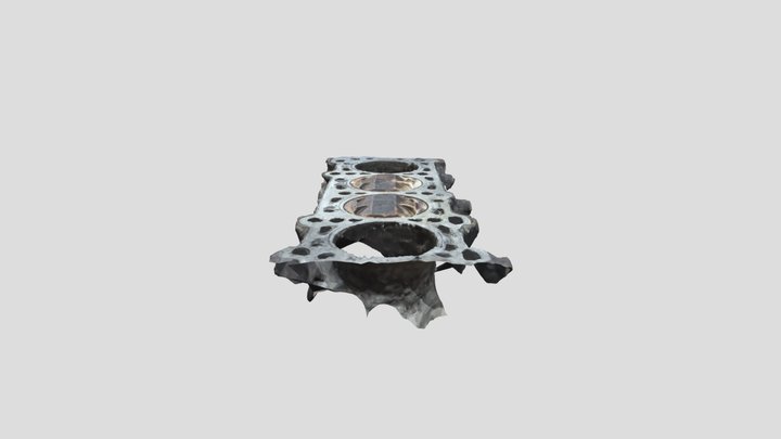 Miata Engine Block Deck and Pistons 3D Model