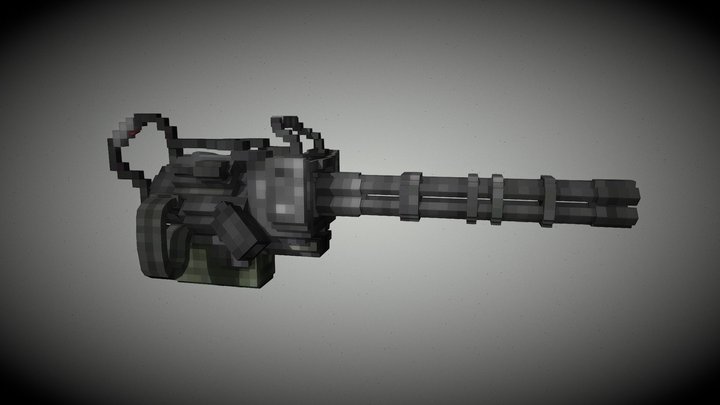 Mini-Gun [Voxel] 3D Model