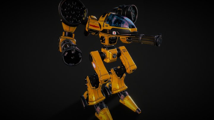 Robot WarMachine 3D Model
