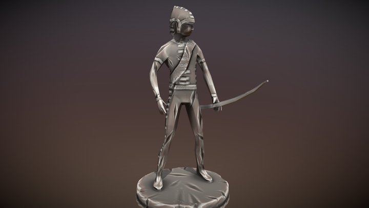 Stylized Statue 3D Model