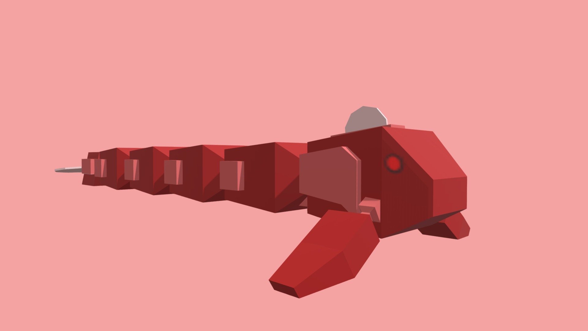 Low-Poly Mechanical Eel