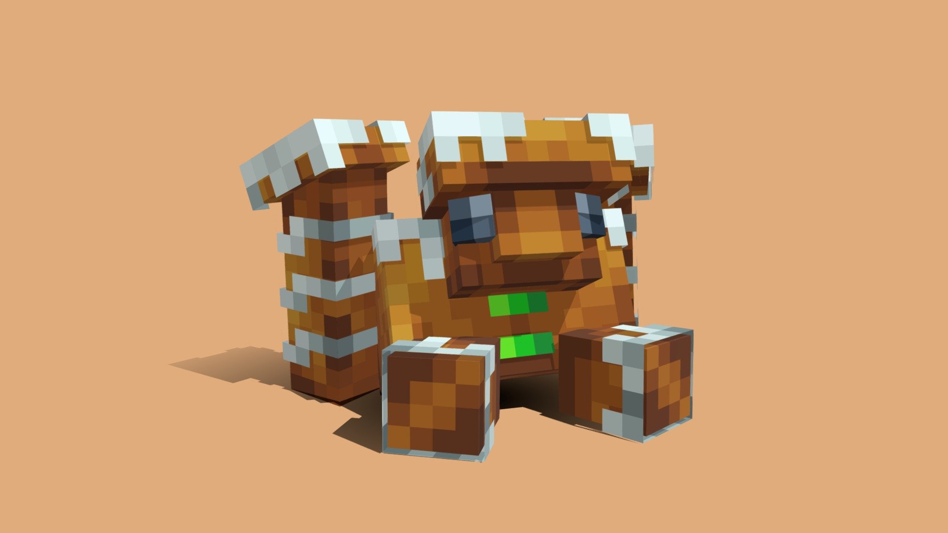 Gingerbread Golem - Animated Mob - 3D model by Manning Design ...