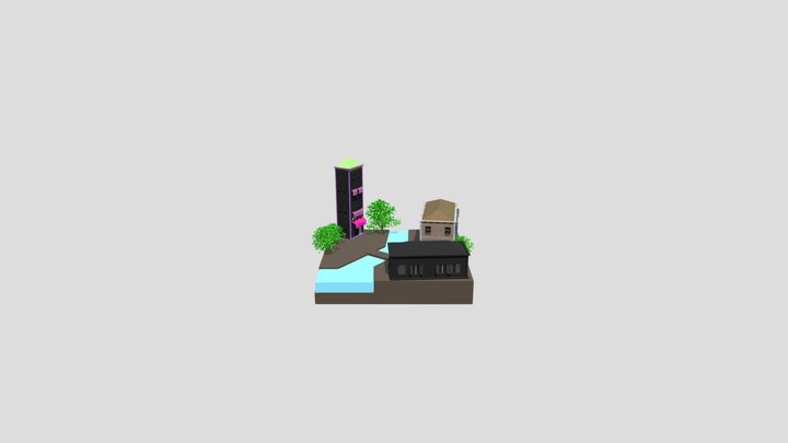 1DAE10 Dierick Milan City Scene Export 3D Model