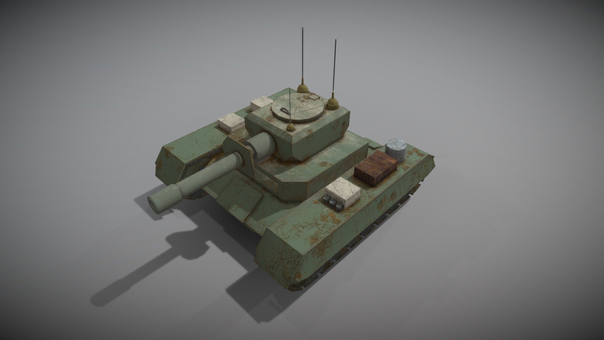 Battle Tank Game Ready Asset 01