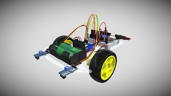 Aula 33 - Seguidor de Linha - Kit 2023 3D Model