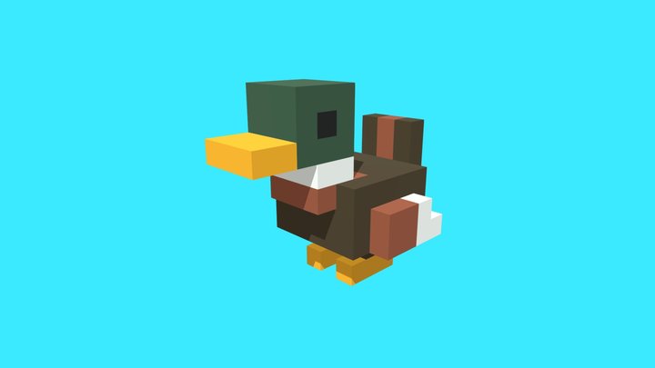 Voxel Duck 3D Model