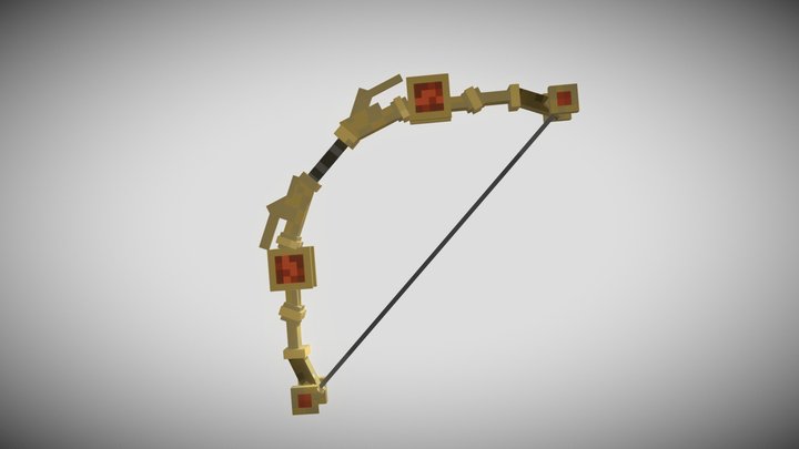 Agate Red Bow Minecraft 3D Model