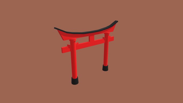 Simple Torii Gate 3D Model
