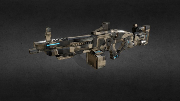 Heavy assault rifle 3D Model