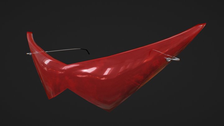Retro Future Boomerang Sunglasses 3D Model