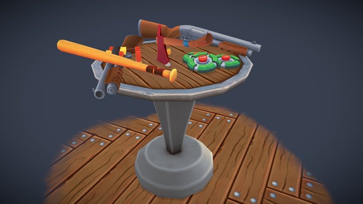 Handpainted Props - Game Ready Assets 3D Model