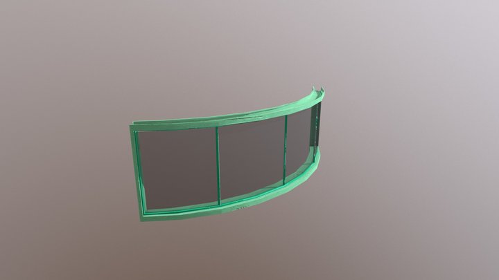 50s Window Angle Lowpoly 3D Model