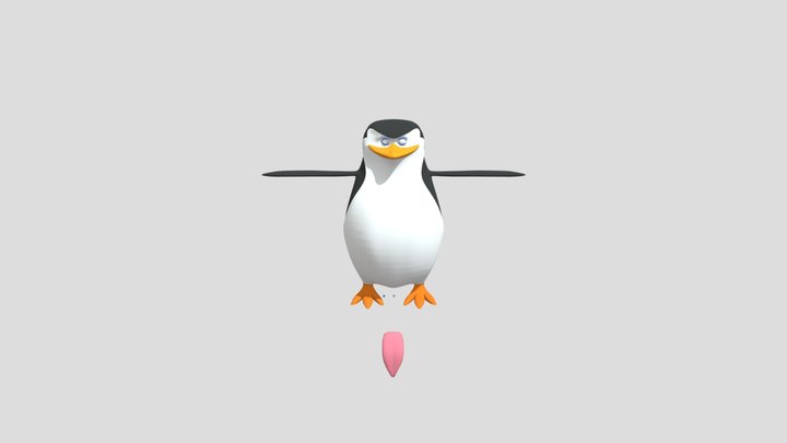 Skipper upgraded (mouth rig,smile and frown) 3D Model