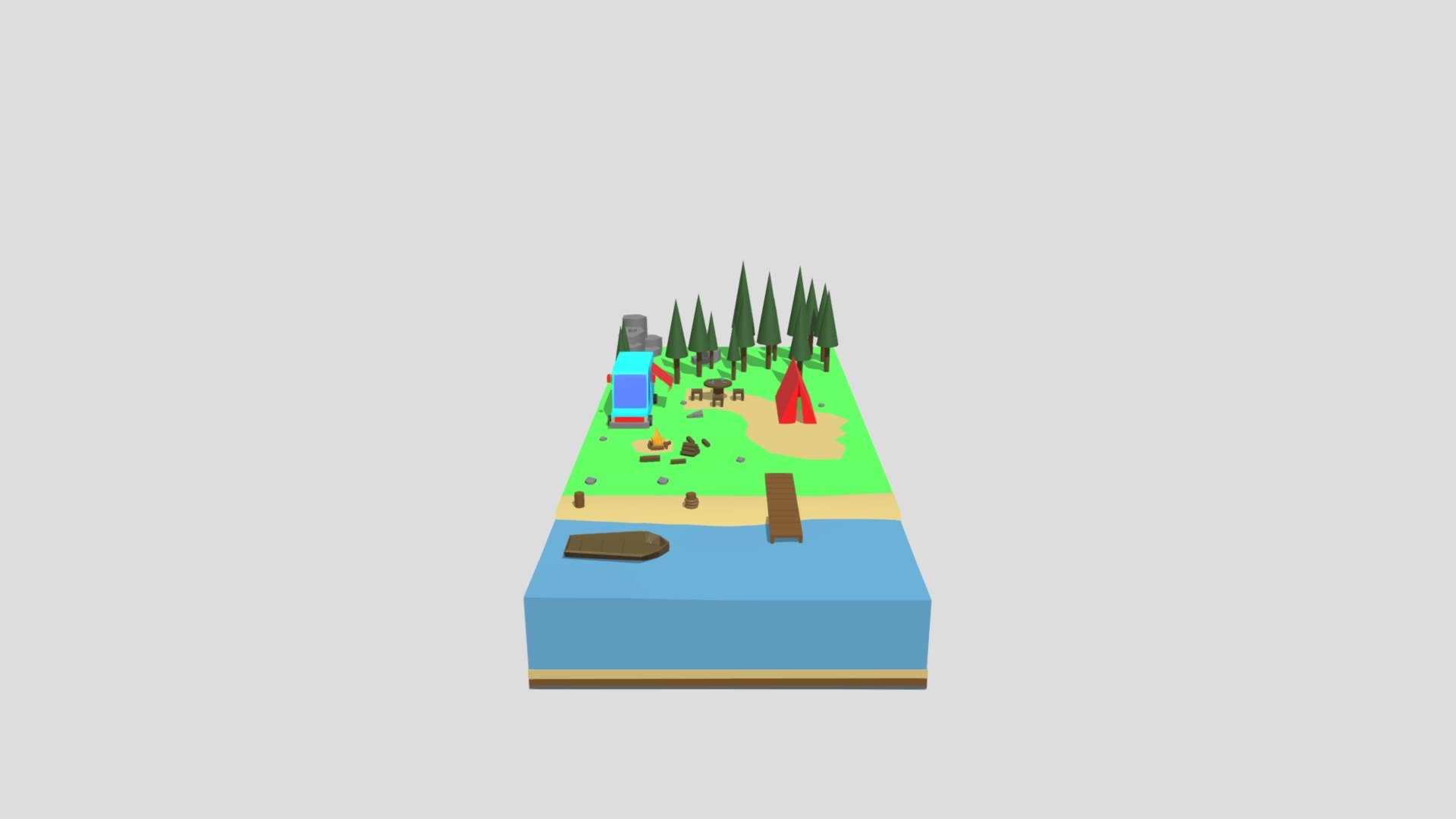 Camping - 3D model by Fernandito01 [aab8594] - Sketchfab