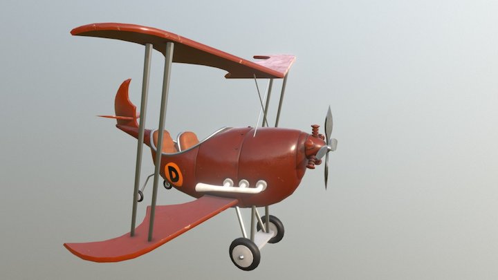 Dick Dastardly Airplane 3D Model