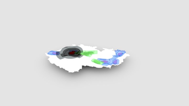 Czech Republic 3D Airspace 3D Model