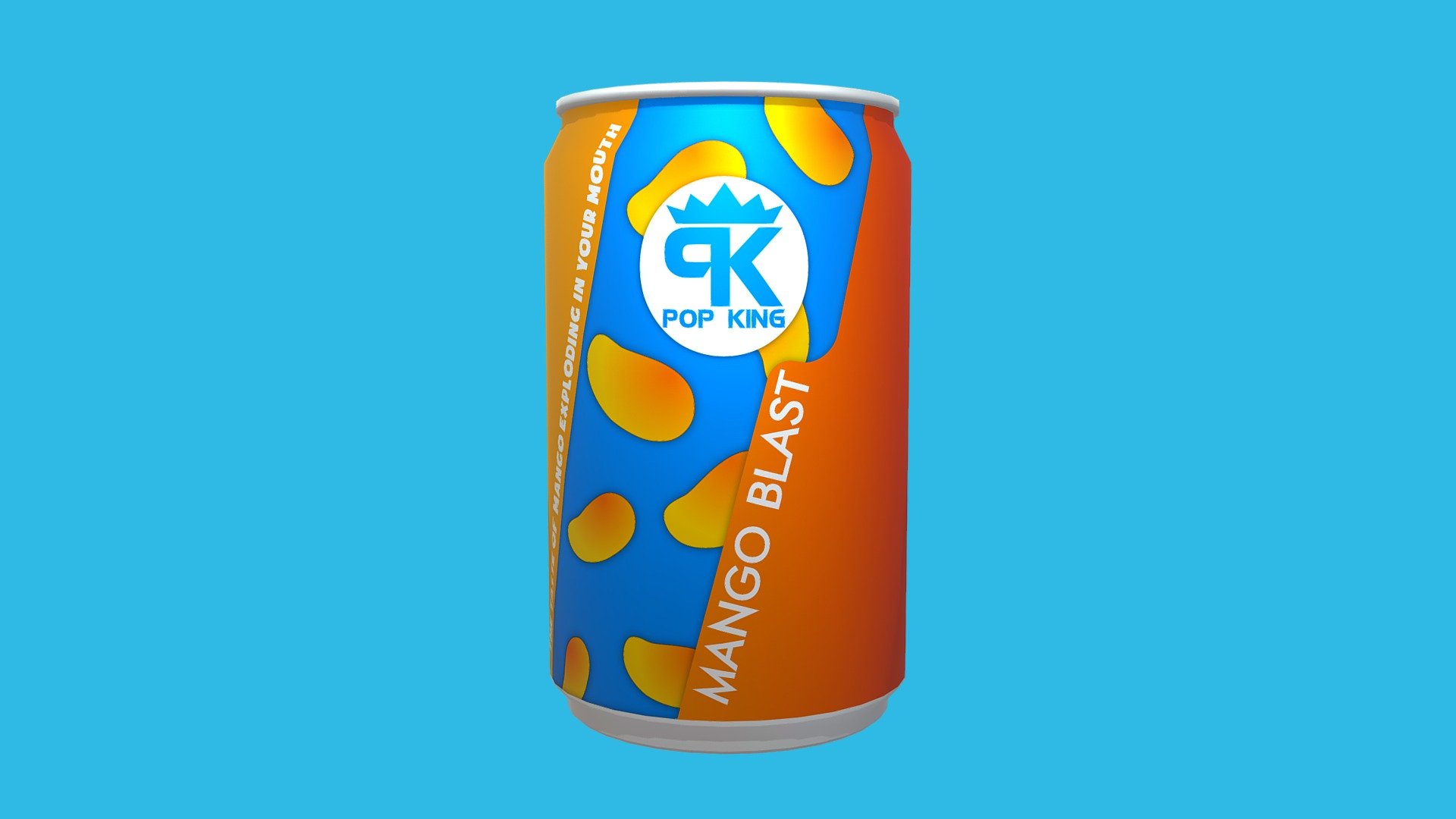 Soda Can - Pop King Mango Blast Soda