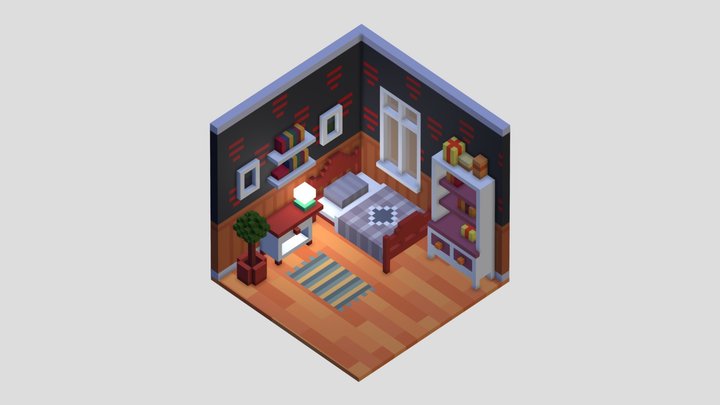 Quarto Isometrico 3D Model